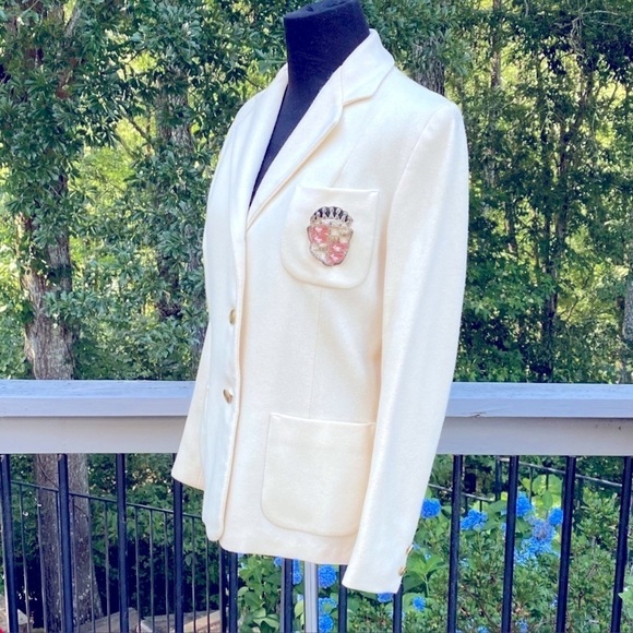 𝅺VINTAGE Unionmade ILGWU jacket sz S/M blazer embroidered crest AFLCIO 60s 50s - Picture 1 of 16